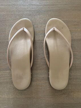 Beek Beige Slim-Strap Sandals for Women